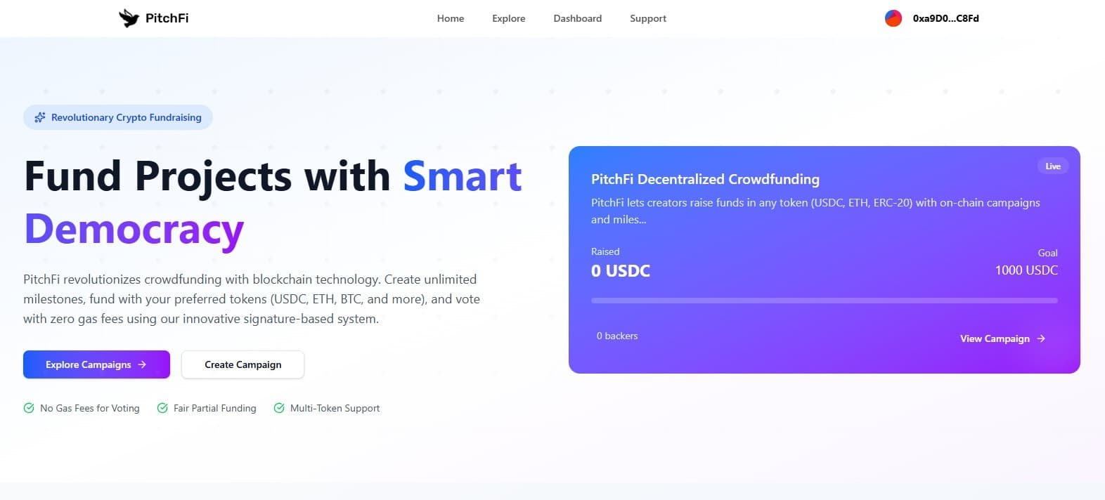 PitchFi | Blockchain Crowdfunding Platform